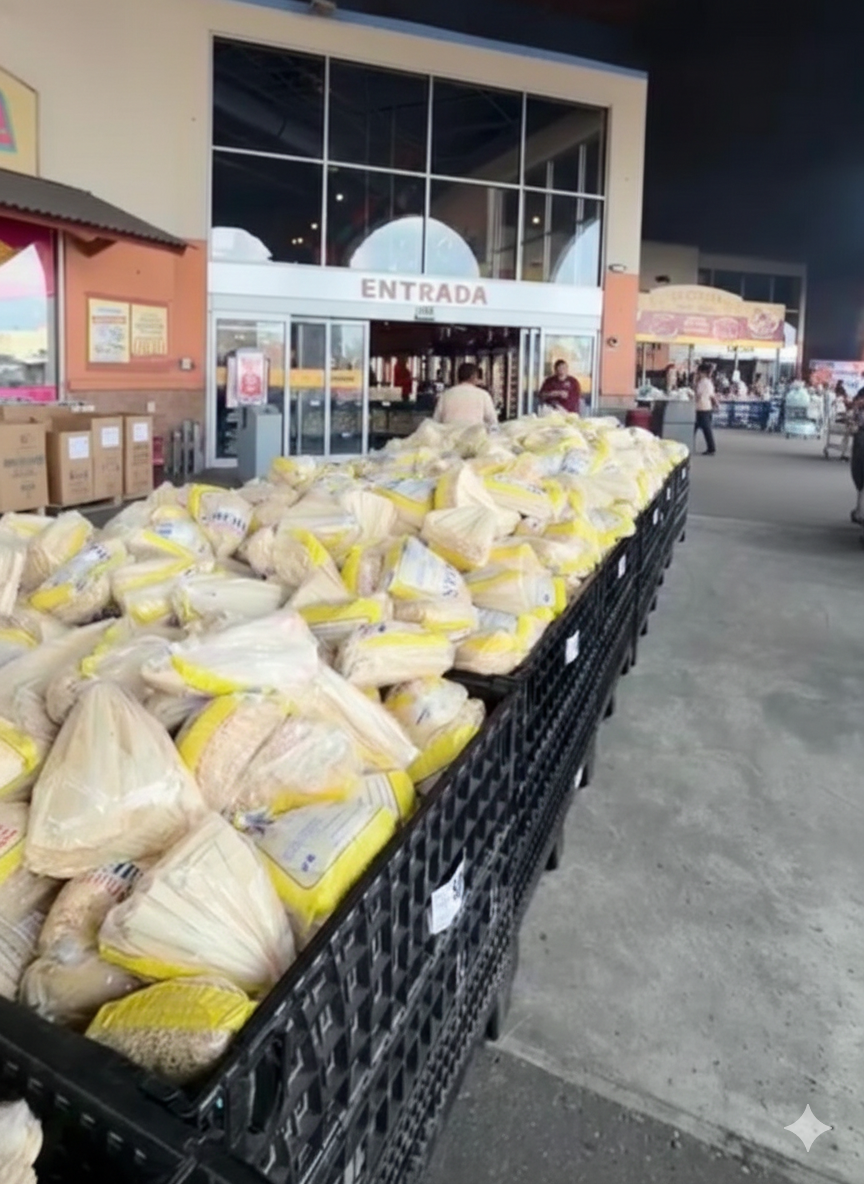 Conchas de hoja de maiz para tamal en el supermercado